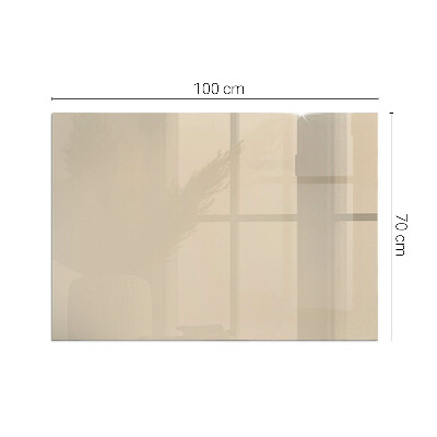 Corner glass hearth rectangular Color Beige