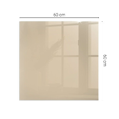Corner glass hearth rectangular Color Beige