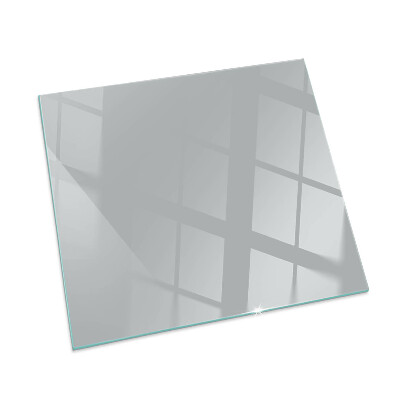 Glass fire hearth rectangular Color Light grey