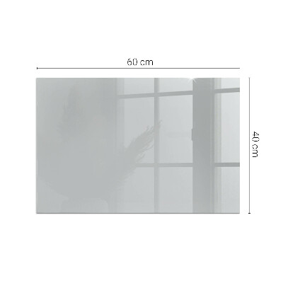 Glass fire hearth rectangular Color Light grey