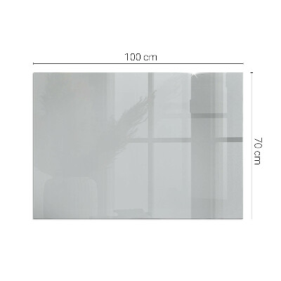 Glass fire hearth rectangular Color Light grey