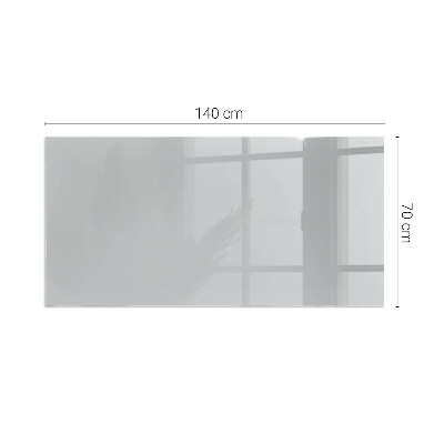 Glass fire hearth rectangular Color Light grey