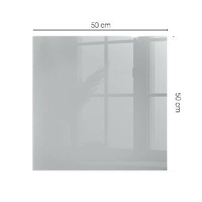 Glass fire hearth rectangular Color Light grey