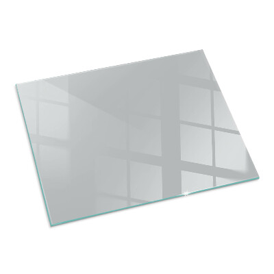 Glass fire hearth rectangular Color Light grey