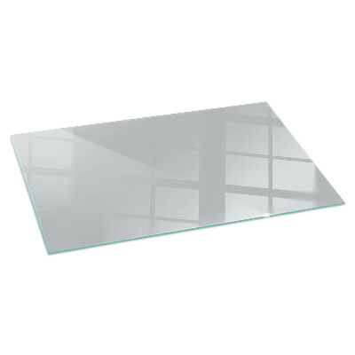 Glass fire hearth rectangular Color Light grey