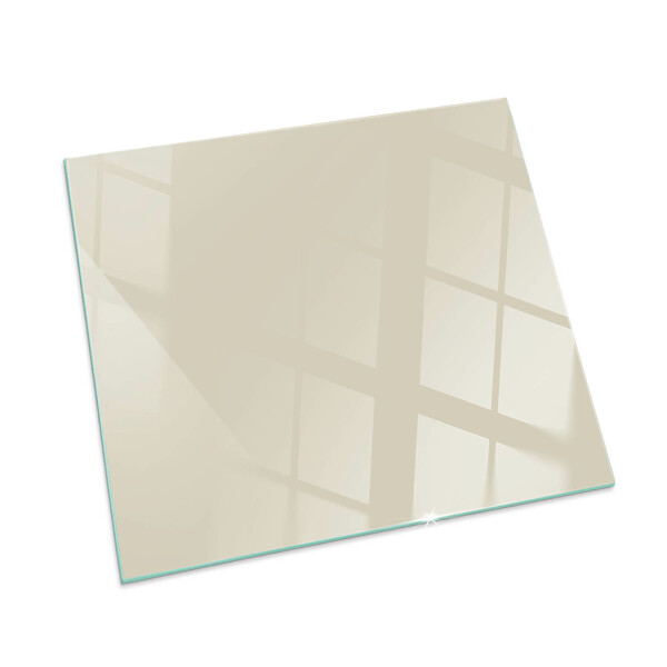 Corner glass hearth rectangular Color Beige