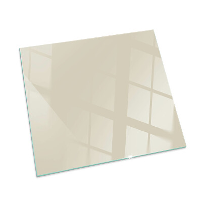 Corner glass hearth rectangular Color Beige