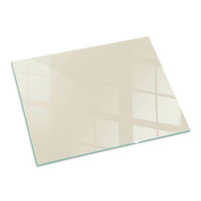 Corner glass hearth rectangular Color Beige