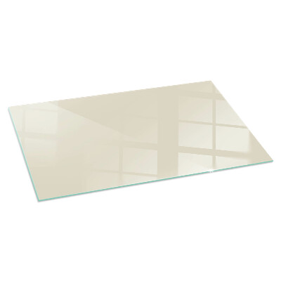 Corner glass hearth rectangular Color Beige