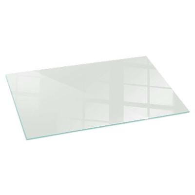 Glass fire hearth rectangular Color Gray