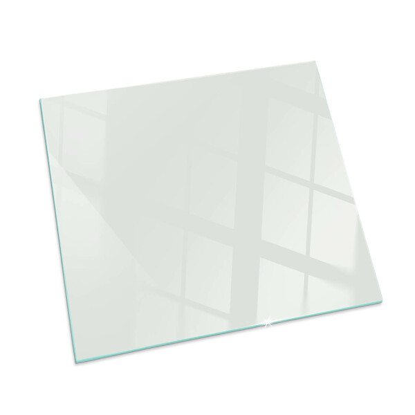 Corner glass hearth rectangular Ivory color
