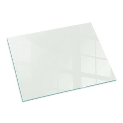 Corner glass hearth rectangular Ivory color