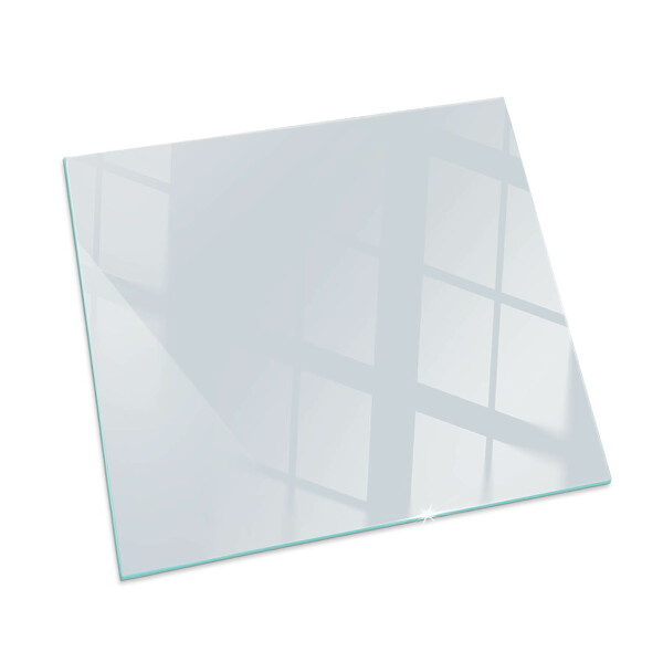 Glass fire hearth rectangular Color Light grey