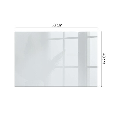 Glass fire hearth rectangular Color Light grey