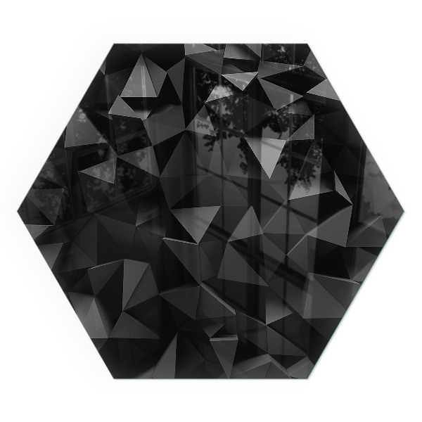 Sechseckige glass fire hearth Three-dimensional geometric pattern