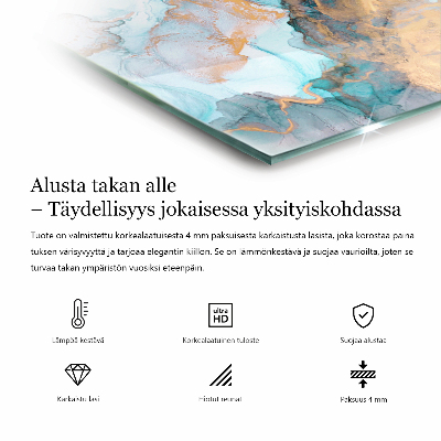 Sechseckige glass hearth pad Waves of sophisticated patterns