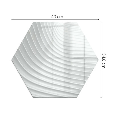 Sechseckige glass hearth pad Waves of sophisticated patterns