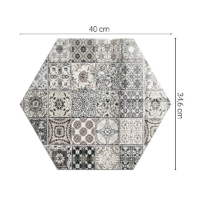 Sechseckige corner glass hearth Stylish tile patterns