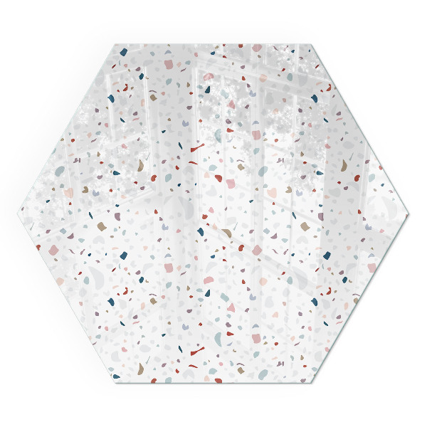 Sechseckige corner glass hearth Micro shapes in subtle harmony