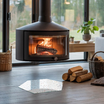 Sechseckige corner glass hearth Micro shapes in subtle harmony