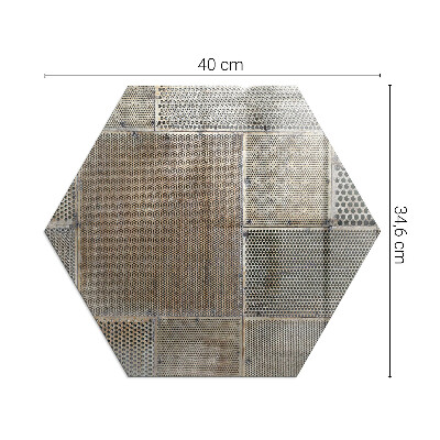 Sechseckige glass fire hearth Perforated metal design