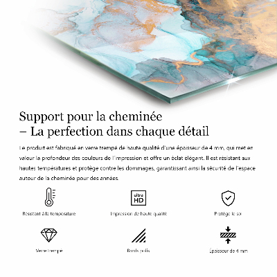 Sechseckige glass hearth for stove Decorative mosaic patterns