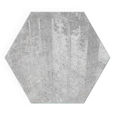 Sechseckige corner glass hearth Natural concrete texture