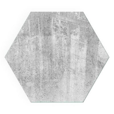 Sechseckige glass fire hearth Concrete texture in an industrial style