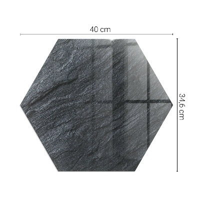 Sechseckige glass hearth pad Stone finish design
