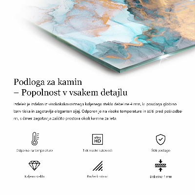 Sechseckige glass hearth pad Polygonal structure in a mesh