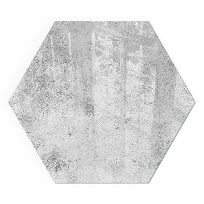 Sechseckige corner glass hearth Concrete texture in style