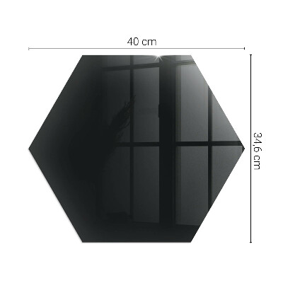 Sechseckige corner glass hearth Color Black