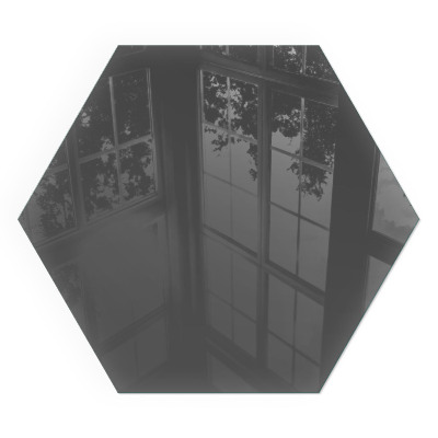 Sechseckige glass hearth pad Color: Gray-brown