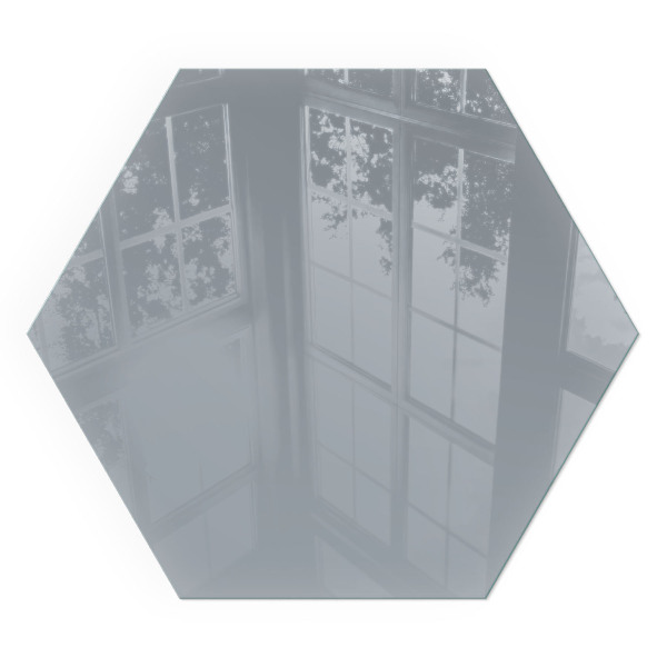 Sechseckige glass hearth pad Color Gray