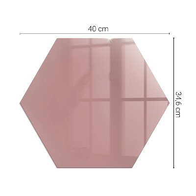 Sechseckige corner glass hearth Color Pink