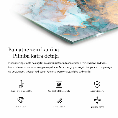 Sechseckige corner glass hearth Color Pink