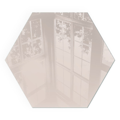Sechseckige corner glass hearth Color Pale Pink