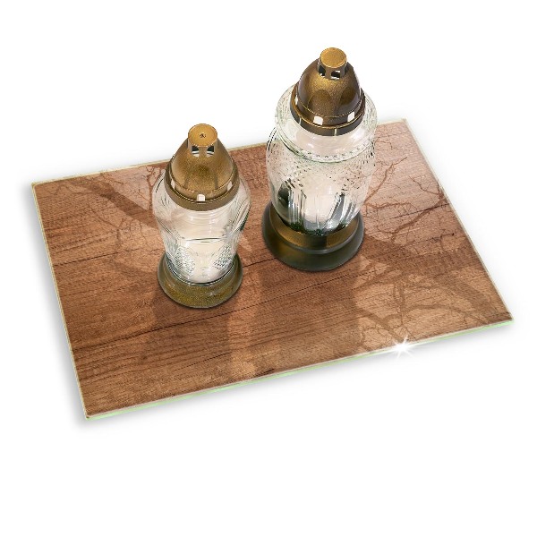 Grave candle coaster decorative Wood texture