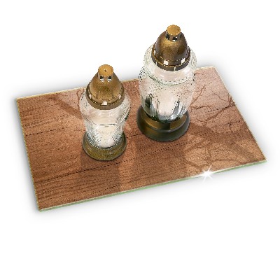 Grave candle coaster decorative Wood texture