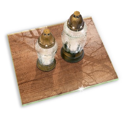 Grave candle coaster decorative Wood texture