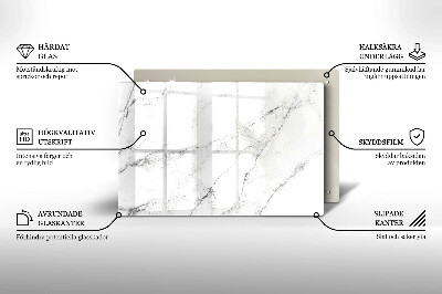 Glass candle plate decorative Elegant marble texture