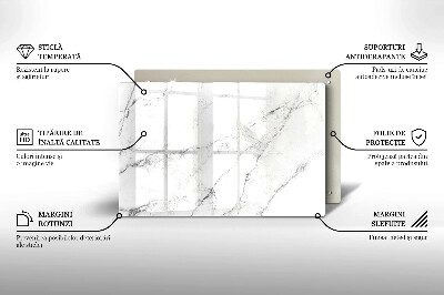 Glass candle plate decorative Elegant marble texture