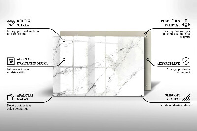 Glass candle plate decorative Elegant marble texture