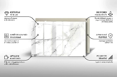 Glass candle plate decorative Elegant marble texture
