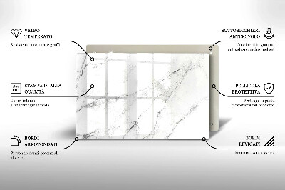 Glass candle plate decorative Elegant marble texture