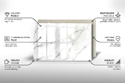 Glass candle plate decorative Elegant marble texture