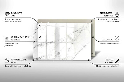 Glass candle plate decorative Elegant marble texture