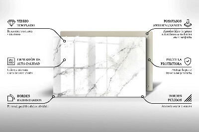 Glass candle plate decorative Elegant marble texture