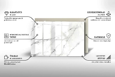 Glass candle plate decorative Elegant marble texture
