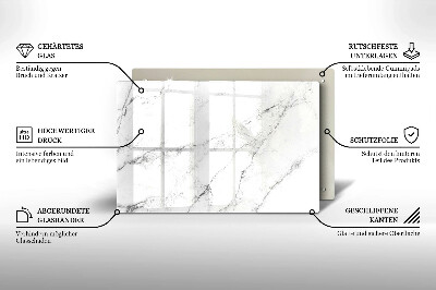 Glass candle plate decorative Elegant marble texture